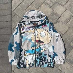 Members Only x Nickelodeon Rugrats Camo Puffer Jacket Men's Size M